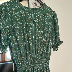 Floral Green Maxi Dress